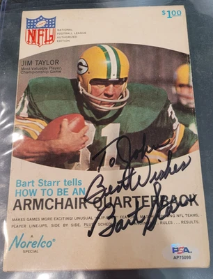 RARE 1966 "How to be an Armchair Quarterback" Signed by Bart Starr. PSA/DNA! - Image 1 of 3