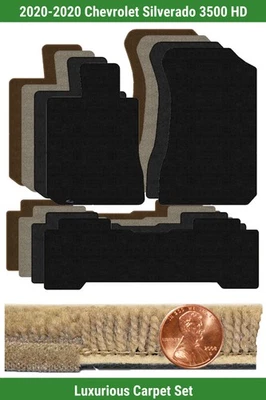 Juego de alfombrillas de lujo personalizadas para Chevrolet Silverado 3500 HD 2020 (3 piezas) #AWU Foto 1 de 4