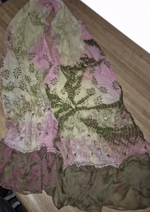 WOW!! Womens Pink & Green Boho~Hippie Tie Dyed Scarf **MUST SEE** PRETTY! ๐๐ฒ๐ฅ - Picture 1 of 4