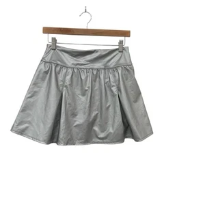 Offline aerie Skirt Womens M Real Me Pleated Silver Metallic Skort Skirt - Picture 1 of 4