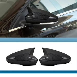 2X Kleben Spiegelkappen Gehäuse ABS Carbon Optik Für VW T-ROC Skoda Octavia Mk3 - Bild 1 von 7