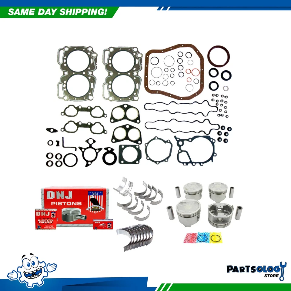 Kit de reconstrucción de motor DNJ EK708 para 90-96 Subaru 2.2L H4 SOHC 16v EJ22E EJ22EZ Foto 1 de 4