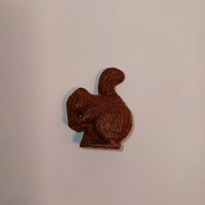 Minature Squirrel Forest Animal Figurine With Accorn Nut Dollhouse Resin - Picture 1 of 4