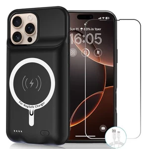 Kabelloses Ladecase für iPhone 16 Pro Max, 12000mAh Hohe Kapazität Tragbar... - Bild 1 von 7
