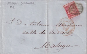 Spagna 1854 lettera completa da Lanjaron (Granada) di Padul Edifil 24 (3008) - Foto 1 di 2