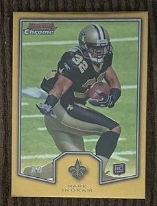 Mark Ingram Bowman 2011 cromo #BCR-20 RC dorado - novato de los New Orleans Saints - Imagen 1 de 2