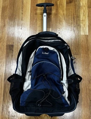 LL Bean Deluxe Rolling Backpack 19" Carry-on School Travel Wheeled Pull Bag - Image 1 of 4