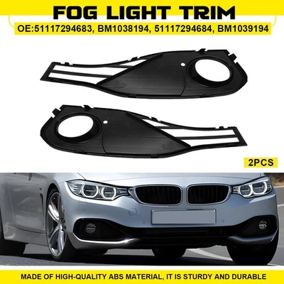 Parachoques delantero para BMW 428i 435i 2014-2016 embellecedor luz antiniebla bisel rejilla izquierda derecha Foto 1 de 4