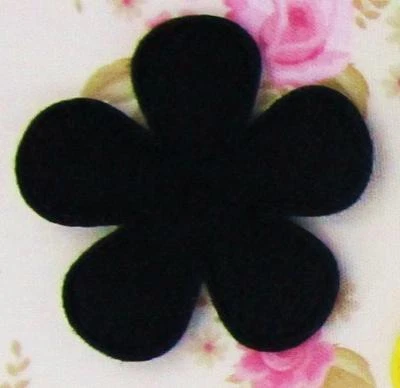 60 Basic Solid Felt Flower 1.5" Applique/bow/trim/Sewing/Daisy L58-Select Color - Image 1 of 3
