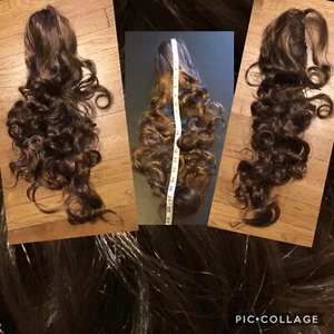 NEW! 26” Long Clip On Ponytail Medium Golden Brown New Without Tags! - Picture 1 of 11