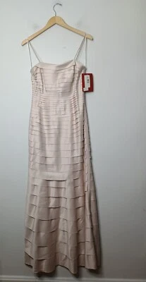 NUEVO JS Collections Beige Champagne Vestido Formal Largo Talla 6 Foto 1 de 4