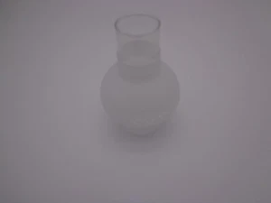 Vintage Frosted Glass Hurricane Lamp Chimney Shade with Grape Design - Picture 1 of 9