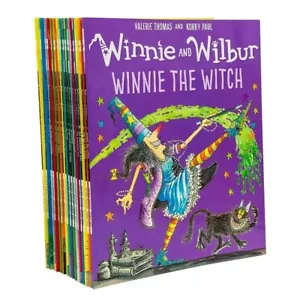 Winnie and Wilbur Series 16 Books Bag Set by Valerie Thomas -Ages 7-9 -Paperback - Picture 1 of 3