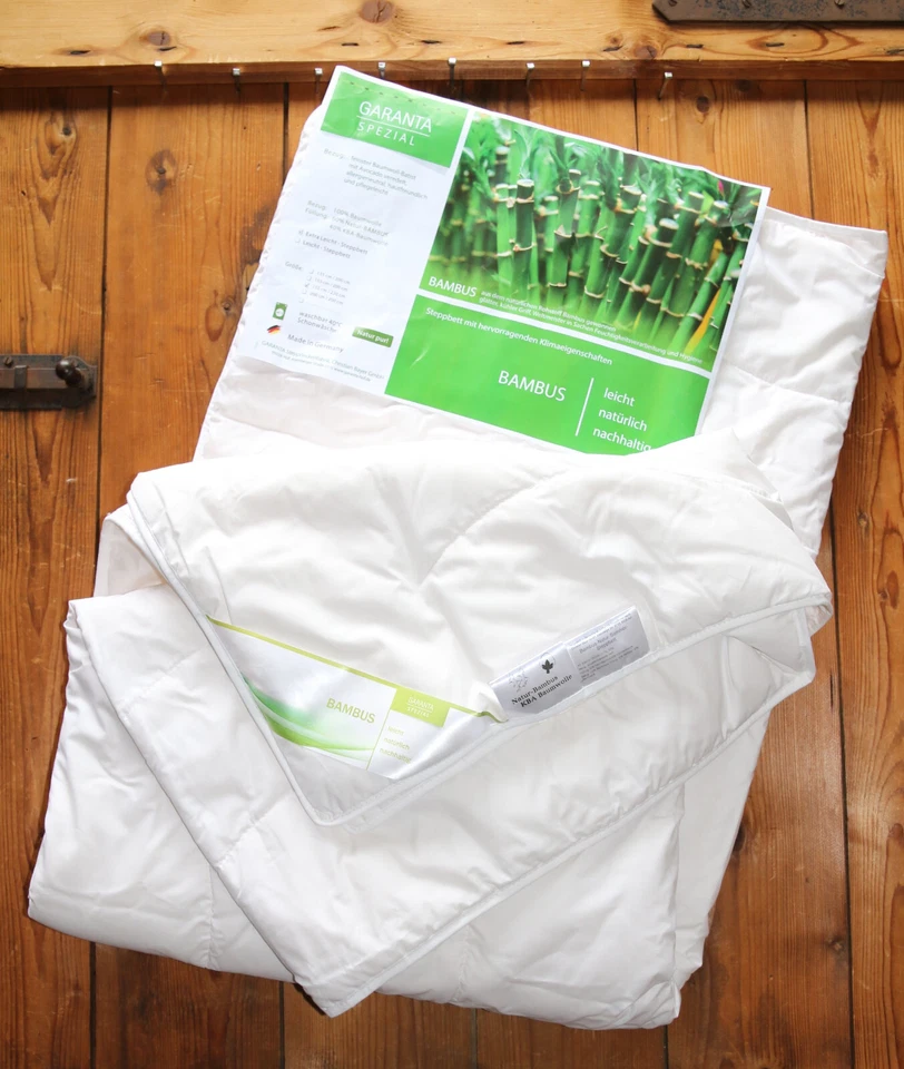 Garanta Steppbett Bettdecke Bambus Naturfaser extra leicht  waschbar 2 Größen - Bild 1 von 1
