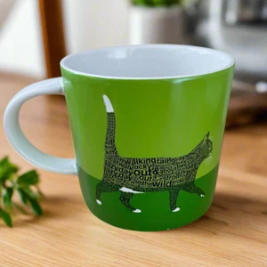 Wild About Words Cat Mug 14oz – Dominique Vari Design – Double-Sided Print Gift - Picture 1 of 3