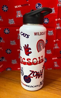 BOTELLA DE AGUA FRASCO DE AGUA UNIVERSIDAD DE ARIZONA WILDCATS UA 34 OZ - ¡¡TOTALMENTE NUEVA!!! Foto 1 de 4