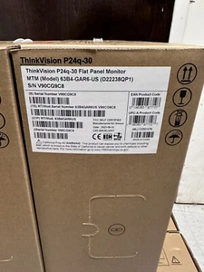 NEW Lenovo Thinkvision P24q-30 23.8" Monitor 2560x1440 60Hz 6ms IPS LED - Picture 1 of 6