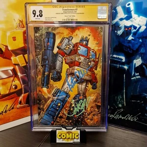 Transformers #7 CGC SS 9.8 Fan Expo Virgin Signed Peter Cullen & Jonboy LTD 500 - Picture 1 of 4