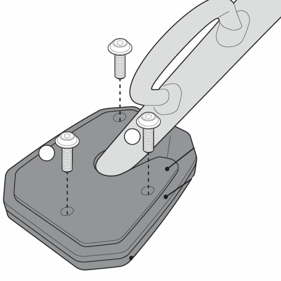 KAPPA ES3101K ESTENSIONE BASE APPOGGIO PER CAVALLETTO LATERALE INOX E ALLUMINIO - Immagine 1 di 1