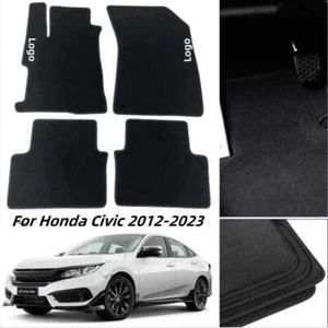 Car Floor Mats For Honda Civic 2012-2023 Custom Carpets Black Carpets Waterproof - Imagen 1 de 17