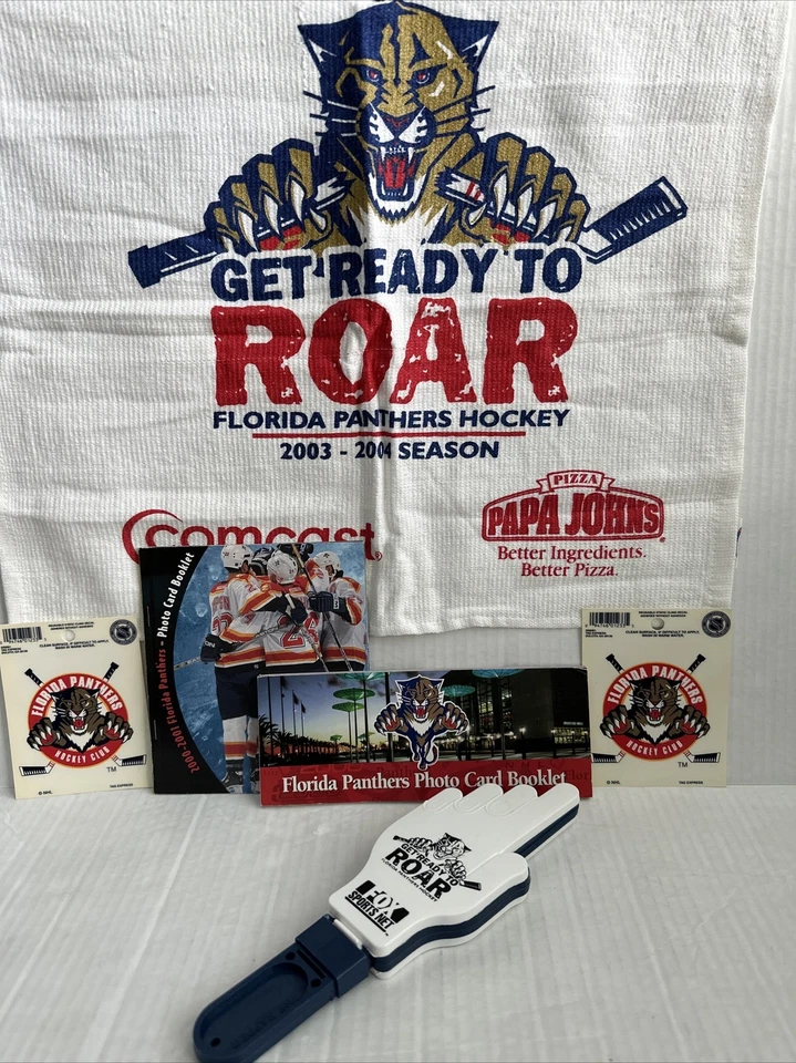 Pacote de fãs Florida Panthers - Cartões fotográficos, decalque, tapa e toalha pequena D-3 - Imagem 1 de 4
