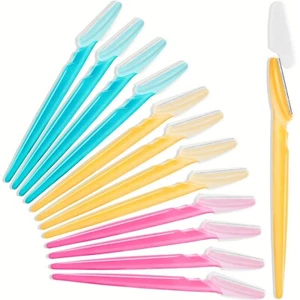 12 Pcs Eyebrow Razor, Multipurpose Exfoliating Dermaplaning Tool for Face, Facia - Picture 1 of 7