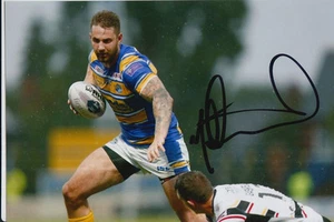 FOTO 7X4 7 LEEDS RINOCERONTES FIRMADA A MANO MITCH ACHURCH. - Imagen 1 de 1