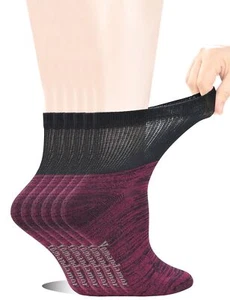 Women's 6 Pairs Diabetic Ankle Socks with Non-Binding Top And Cushion SoleL S... - Picture 1 of 6