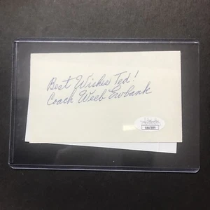 WEEB EWBANK SIGNED 3 x 5 INDEX CARD AUTOGRAPHED NFL HOF JSA CERTIFIED AUTOGRAPH! - Picture 1 of 6