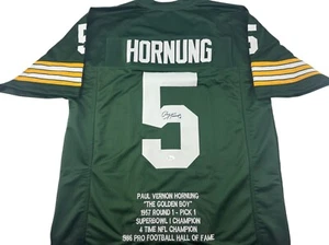 Paul Hornung Signed Autographed Stat Jersey JSA COA Green Bay Packers Great - Picture 1 of 1