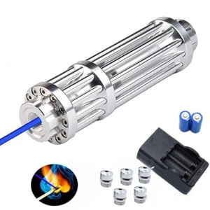 Blue Light Pointer Pen High Visible Beam 450nm, with 5pcs Independent Lamp Heads - Picture 1 of 5