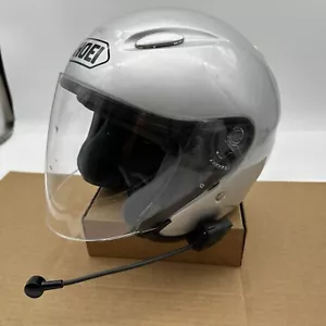 Vintage Shoei J-WING Silver Open Face Helmet/Clear Visor/Size Medium - Picture 1 of 24