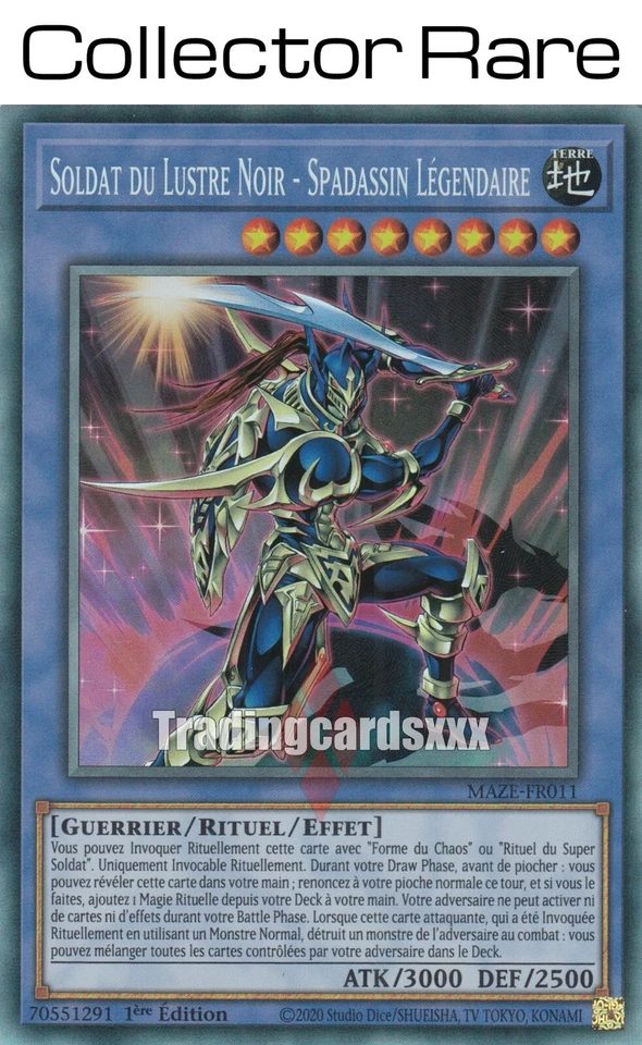 Yu-Gi-Oh! Soldat du Lustre Noir - Spadassin Légendaire : CR MAZE-FR011 - Photo 1/1