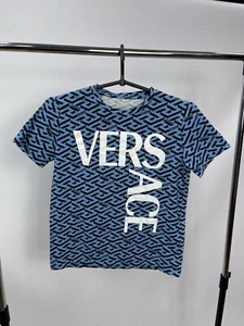 Versace T-SHIRT JERSEY MONOGRAM + ST. VERSACE Size 10 Years 140 cm - Picture 1 of 8
