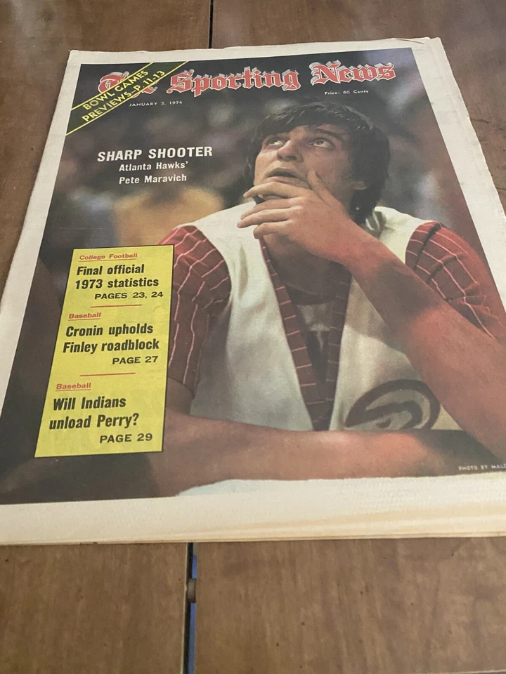 The Sporting News January 5, 1974 - Pistol Pete Maravich - Atlanta Hawks - Image 1 of 1