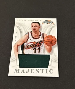 2013-14 PANINI CRUSADE DETLEF SCHREMPF MAJESTIC SILVER JERSEY SP! SUPERSONICS! - Picture 1 of 6