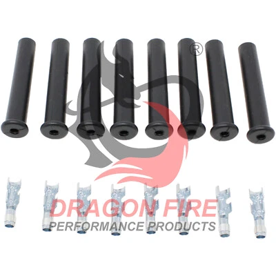 Kit de terminales de arranque de extremo de bujía de 180 grados compatible con cables de bujía de 7 mm-8,5 mm Foto 1 de 4