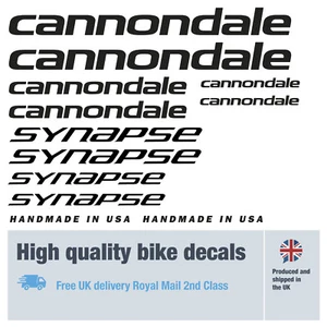 Cannondale Synapse bike decals with free bike protection (27 pack) free delivery - Picture 1 of 4