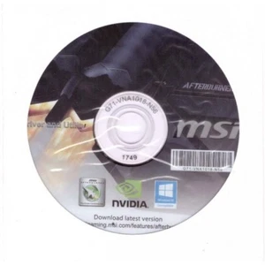 DRIVER CD 1749 PER SCHEDE VIDEO MSI CON CHIPSET NVIDIA WINDOWS 7 8 10 - Imagen 1 de 1