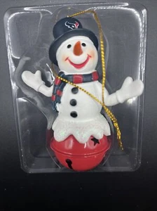 Houston Texans Snowman Christmas Ornament Snowman With Top Hat NFL - Picture 1 of 4