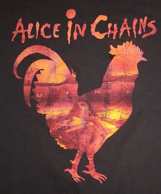Retro ALICE IN CHAINS Rooster Concert (SM) T-Shirt JERRY CANTRELL - Image 1 of 2