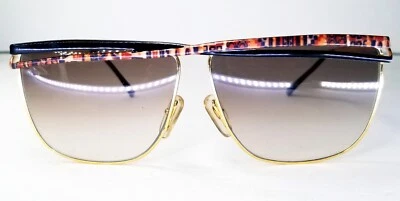 Gafas de sol vintage Laura Biagiotti T110 Black Earth años 80 Italia Foto 1 de 4