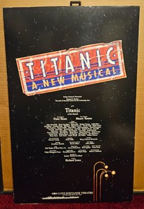 Titanic Broadway Musical Window Card 14x22 Victoria Clark, Brian d'Arcy James