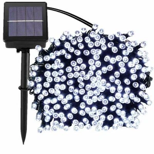 100/200 LED Solar String Lights Outdoor Fairy Lighting Xmas Party Tree Decorate - Picture 1 of 10
