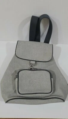 Vintage Y2K LACOSTE grey backpack GOOD CONDITIONS 👍  - Image 1 of 4