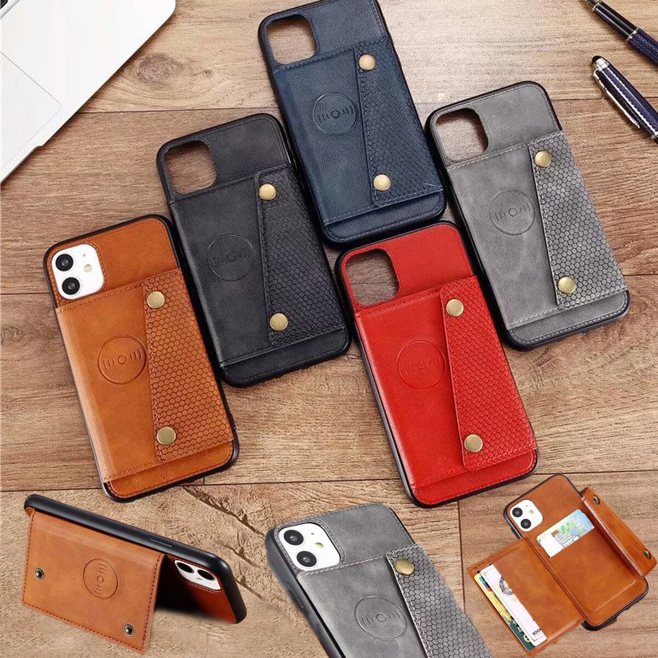 Phone Case Cover For iPhone XR  8P 11 12 13 Pro Max SE2 Car Magnetic Card Holder - Image 1 of 4