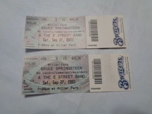 Bruce Springsteen 2003 Unused Concert Ticket Milwaukee One Pair Expired The Boss - Picture 1 of 10