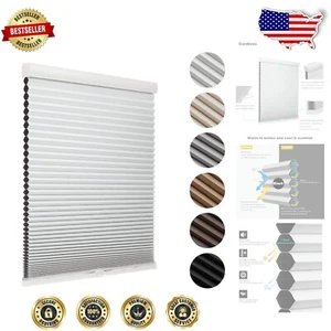 Easy Install 34'' Blackout Cordless Cellular Shade - Stylish Home Window Blinds - Picture 1 of 9