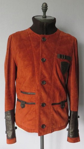 Giacca Gucci in pelle scamosciata rossa