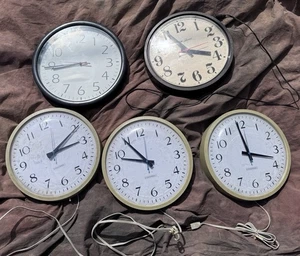 Vintage Edwards Schule, Wanduhr Konvolut - Bild 1 von 6
